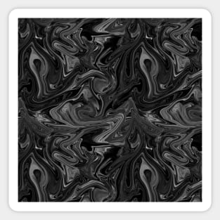Black Silk Marble - Digital Liquid Paint Sticker